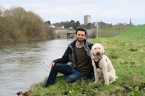 Will Aczel and Ayla by the River Exe