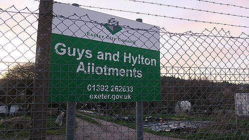 Sign of an Exeter allotments