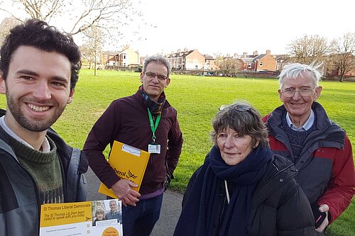 Some Liberal Democrat volunteers in St Thomas, Exeter