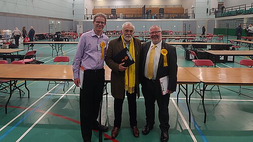 Our 3 Exeter Lib Dem Councillors from left to right: Adrian Fullam, Michael Mitchell, Kevin Mitchell