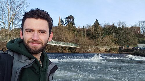 Will Aczel by the River Exe at Miller's Bridge