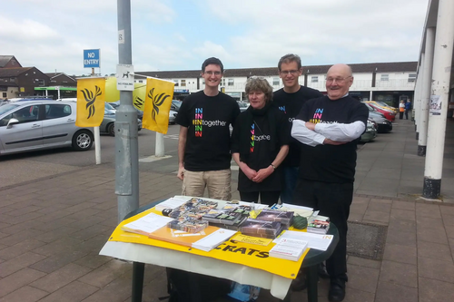 St Thomas Liberal Democrats in campaign mode in Cowick Street