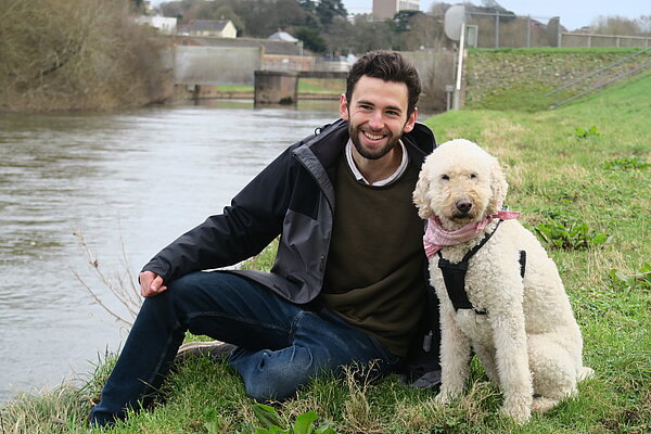 Will Aczel and Ayla by the River Exe