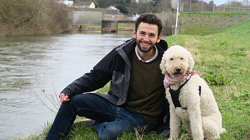 Will Aczel and Ayla by the River Exe